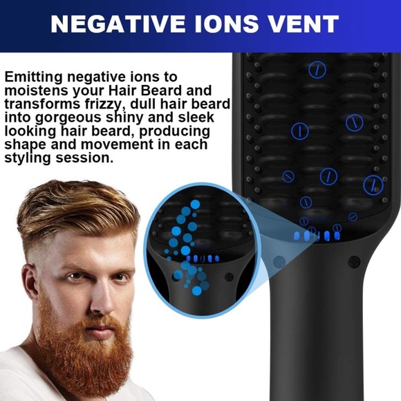 Beard Straightener - Professional Beard Hair Straightening Brush for Men - Picture 8 of 8